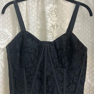 Express Black Lace Trim Camisole